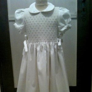 Robe blanche pour un baptême ou une communion